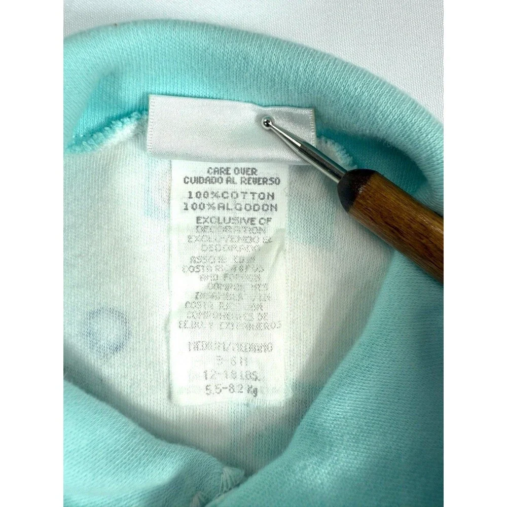 VINTAGE CARTERS Unisex Monkey Print Footed Sleeper Pajamas Size 6‎ Months